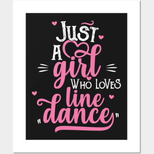 Just a girl who loves line dance gift for grandmother print Posters and Art